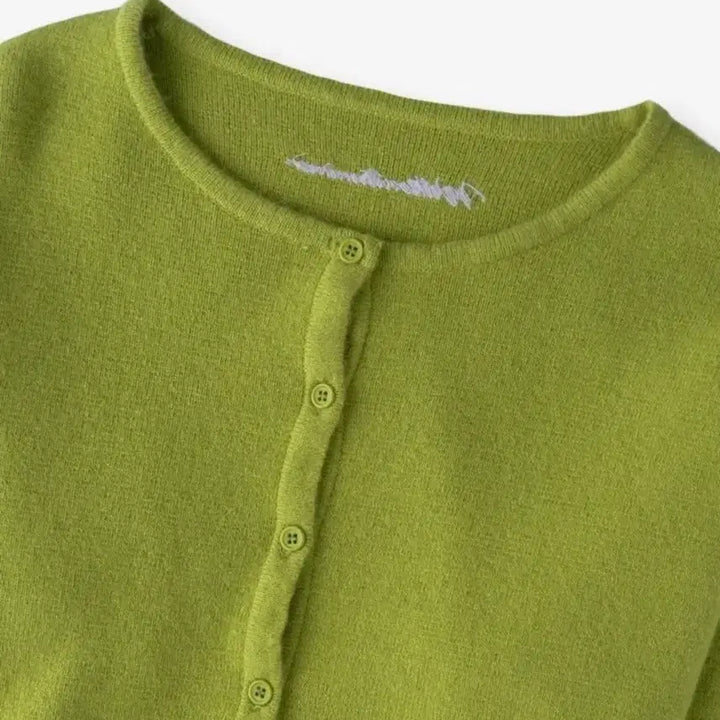 [BUNJANG] Without Summer Olive Cardigan / 위드아웃썸머 올리브 가디건