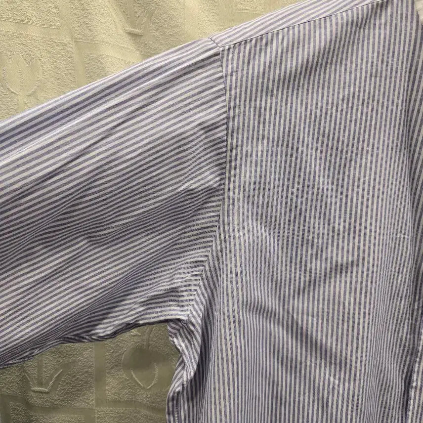 [BUNJANG] Burberry Striped Mandarin Collar Shirt (Size 105) / 버버리 스트라이프 차이나 카라 셔츠 41-82(105)