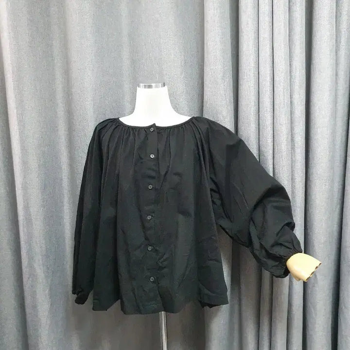 [BUNJANG] Balloon Black Blouse / 벌룬 블랙 블라우스