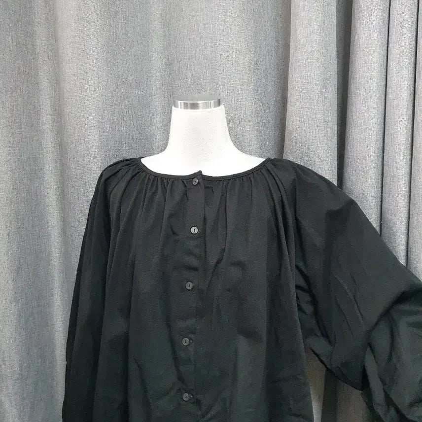 [BUNJANG] Balloon Black Blouse / 벌룬 블랙 블라우스