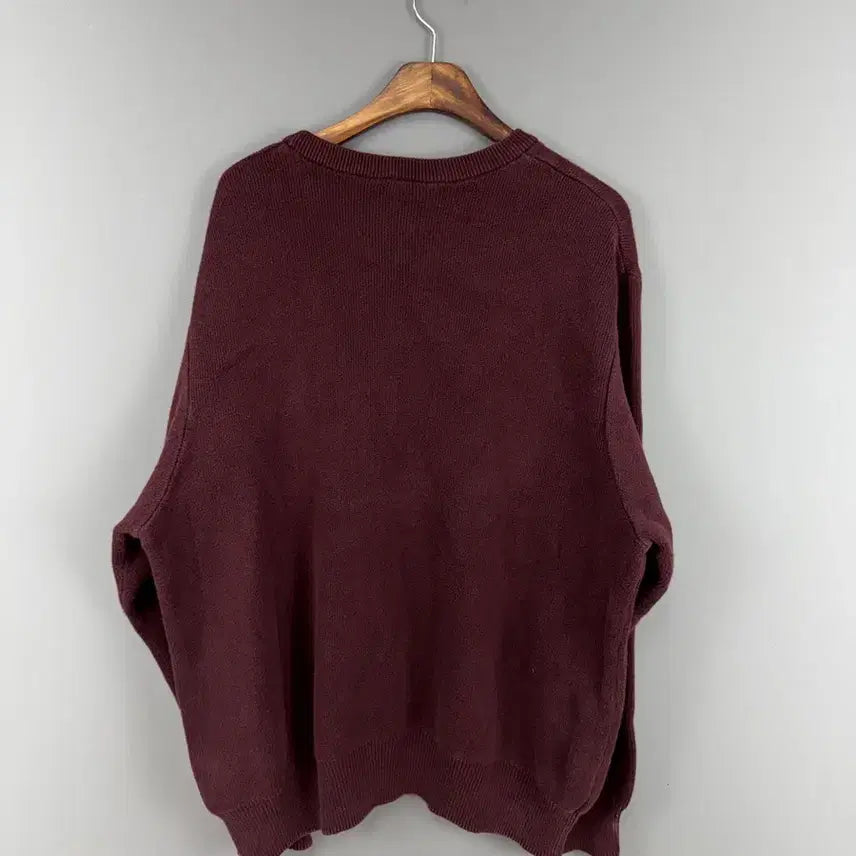 [BUNJANG] Nike Club Crewneck Knit Burgundy 2XL / 나이키 클럽 크루넥 니트 버건디 E70