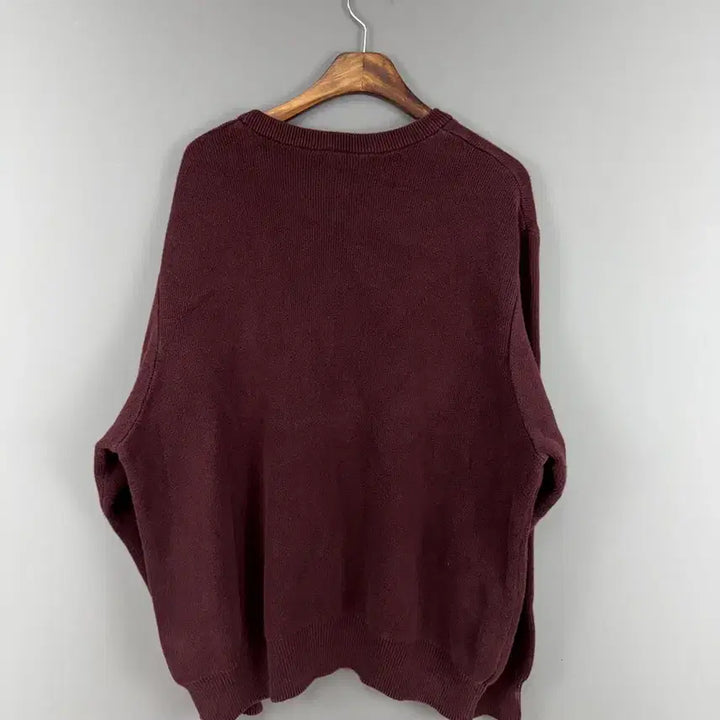 [BUNJANG] Nike Club Crewneck Knit Burgundy 2XL / 나이키 클럽 크루넥 니트 버건디 E70