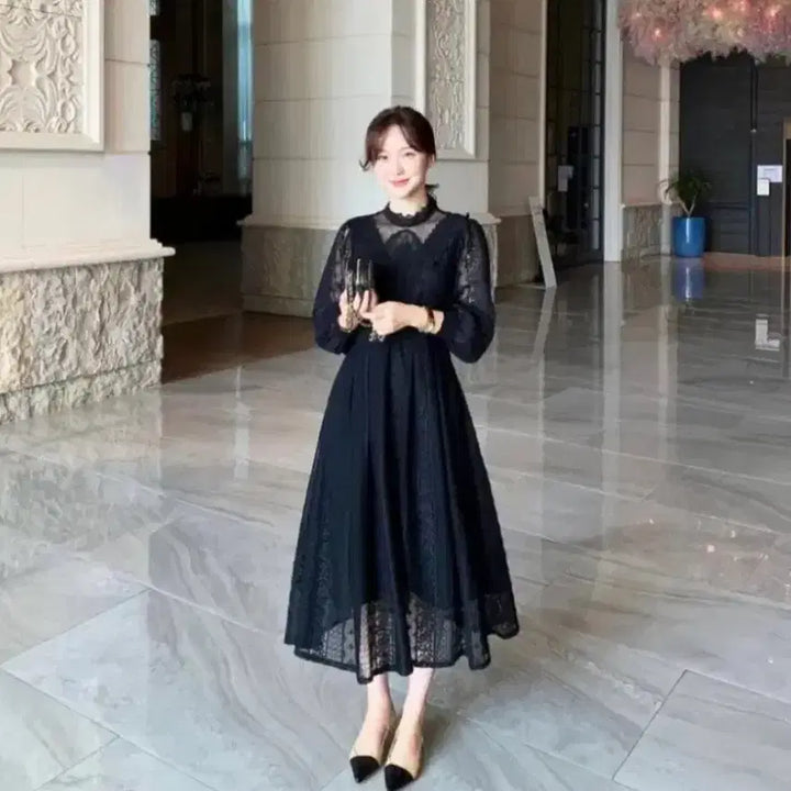 [BUNJANG] PAGE U Lace Dress / 페이지유(PAGE U) 레이스원피스 55-66