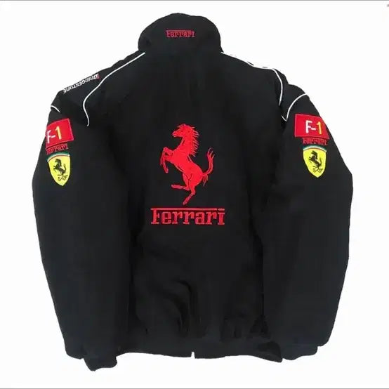 [BUNJANG] Ferrari F1 Racing Jacket Black / 페라리 F1 레이싱 자켓 블랙
