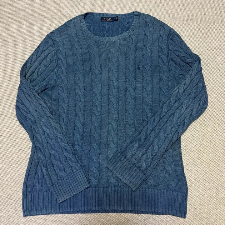 [BUNJANG] Polo Ralph Lauren Round Cable Knit Sweater / 폴로 랄프로렌 라운드 케이블 니트