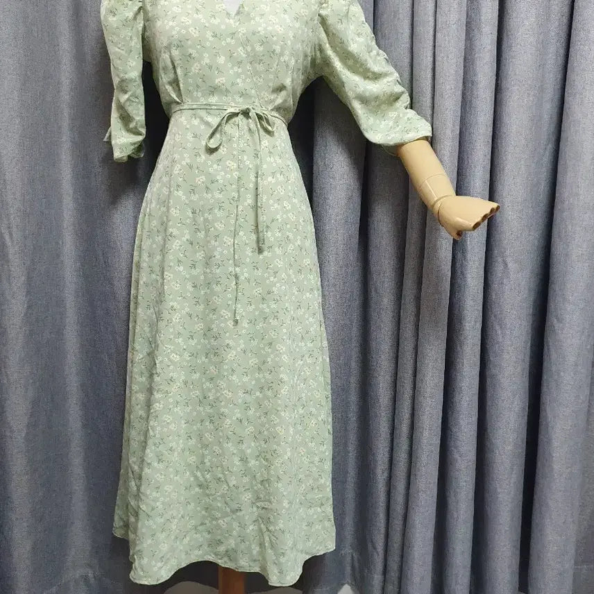 [BUNJANG] Greenery Puff Goddess Dress / 그리너리 퍼프 여신원피스