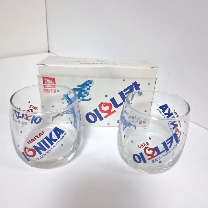 [BUNJANG] Haitai Ionica Glass Cups (Set of 2) with Original Box / 해태 이오니카 유리컵 2개 + 박스
