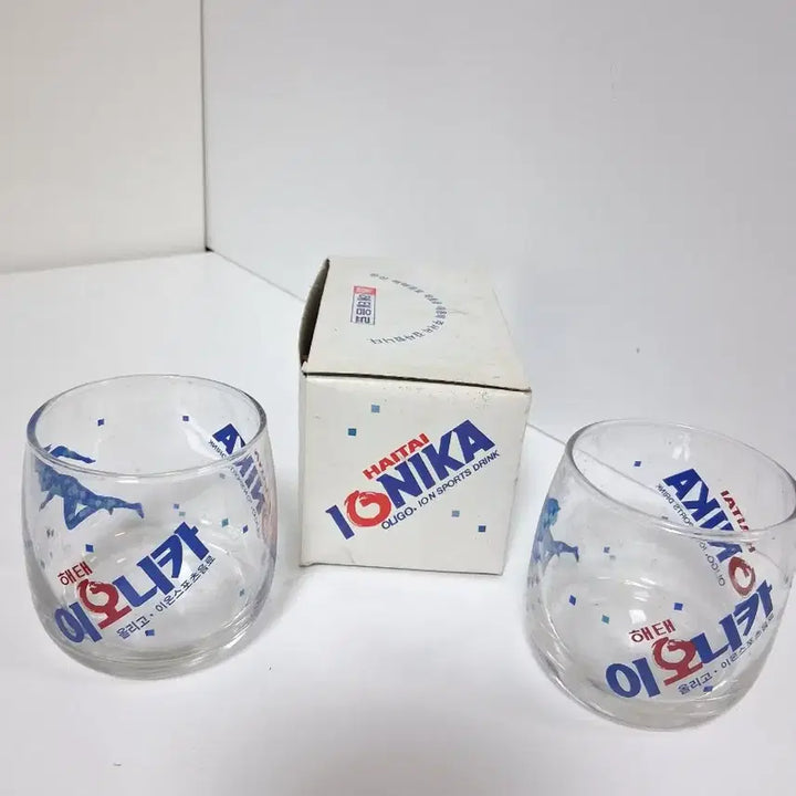 [BUNJANG] Haitai Ionica Glass Cups (Set of 2) with Original Box / 해태 이오니카 유리컵 2개 + 박스