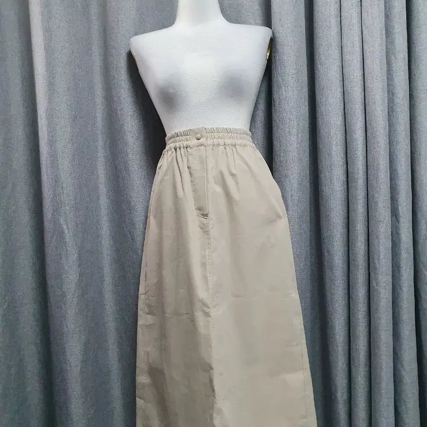 [BUNJANG] Crinkly Banding Long Skirt / 바스락 밴딩 롱스커트
