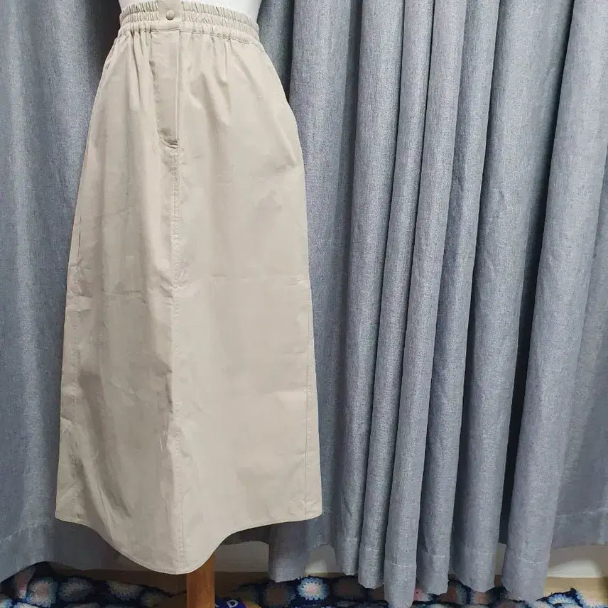 [BUNJANG] Crinkly Banding Long Skirt / 바스락 밴딩 롱스커트