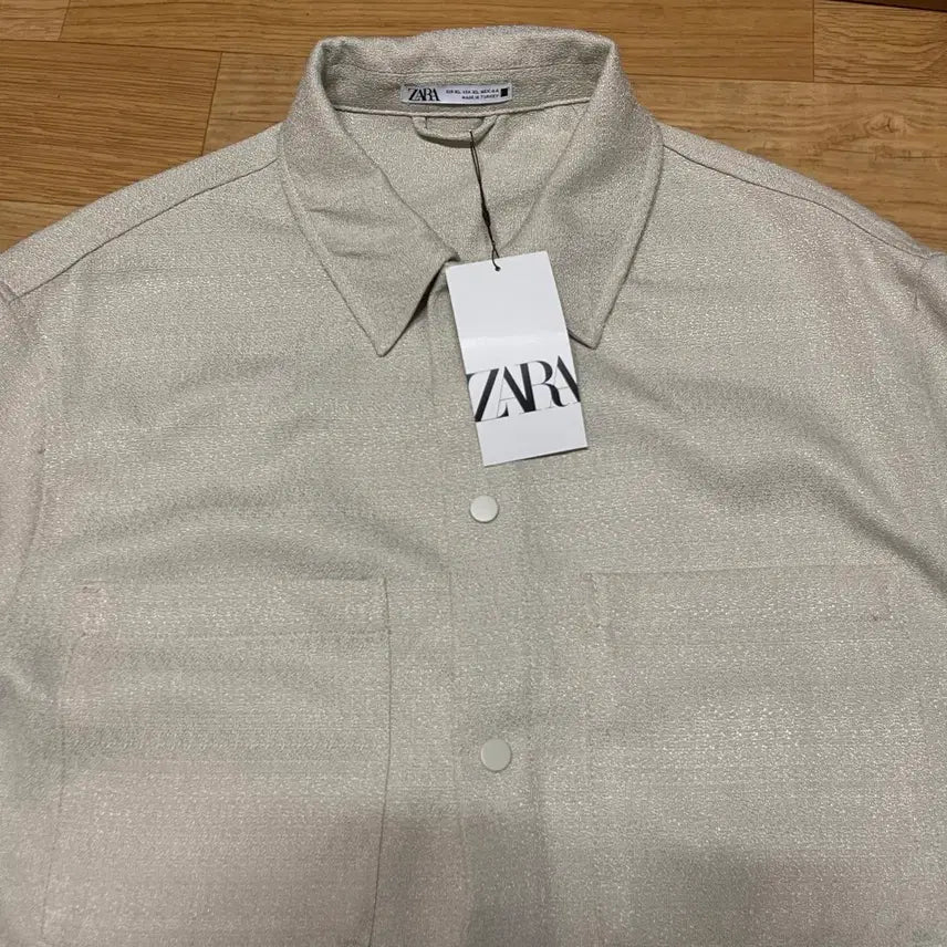 [BUNJANG] Zara Pocket Overshirt Jacket Beige XL / 자라(Zara) 포켓 오버셔츠형 자켓 베이지 110사이즈 새제품