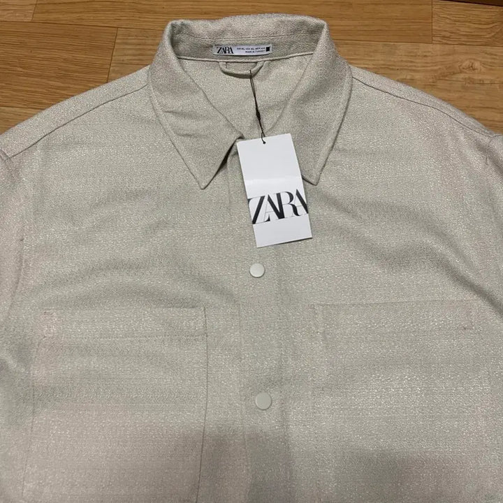 [BUNJANG] Zara Pocket Overshirt Jacket Beige XL / 자라(Zara) 포켓 오버셔츠형 자켓 베이지 110사이즈 새제품