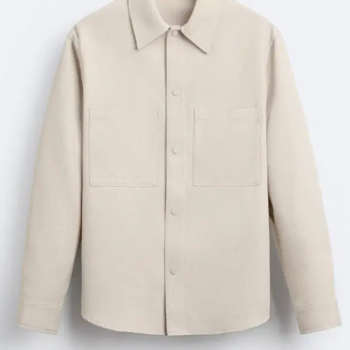 [BUNJANG] Zara Pocket Overshirt Jacket Beige XL / 자라(Zara) 포켓 오버셔츠형 자켓 베이지 110사이즈 새제품