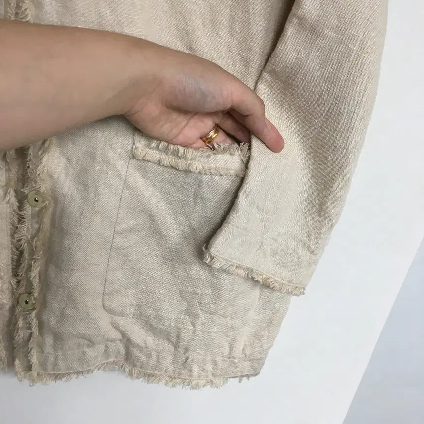 [BUNJANG] BEAKER Linen Pocket Jacket / BEAKER 비이커 포켓 린넨 자켓 55