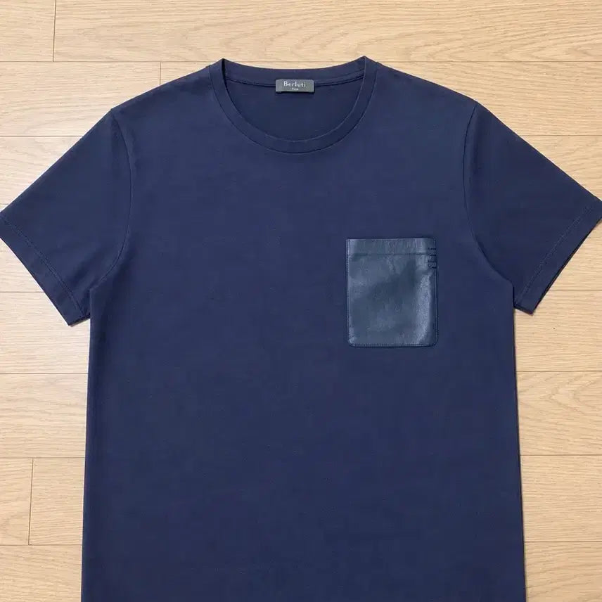 [BUNJANG] Berluti Leather Pocket T-Shirt - Size L / 벨루티 레더 포켓 반팔 L