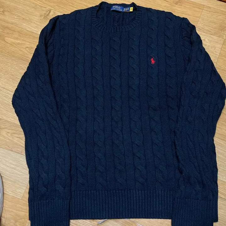 [BUNJANG] Polo Ralph Lauren New Cable Knit Sweater XL (110) / 폴로 신형 케이블니트 XL사이즈 (110사이즈) 백화점QR인증