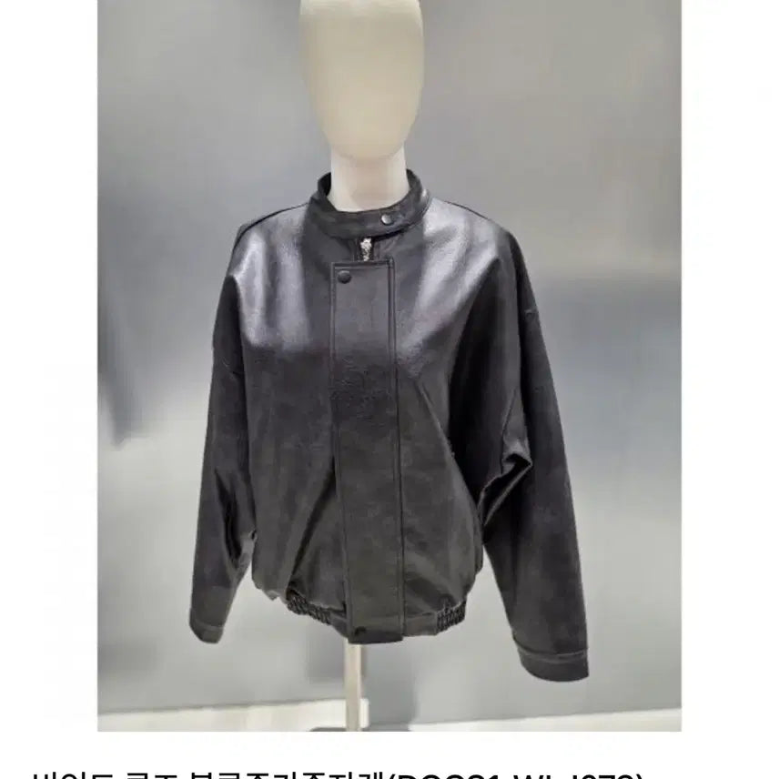 [BUNJANG] Bind Blouson Leather Jacket Black / 바인드 블루종 가죽 자켓 블랙