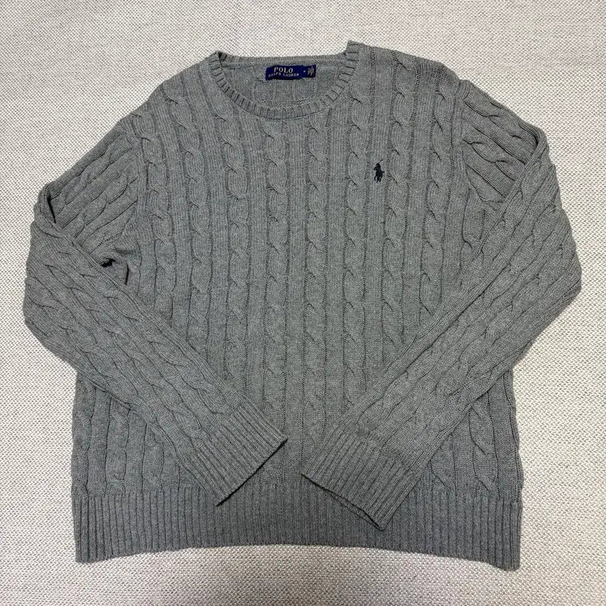 [BUNJANG] Polo Ralph Lauren Round Cable Knit Sweater / 폴로 랄프로렌 라운드 케이블 니트