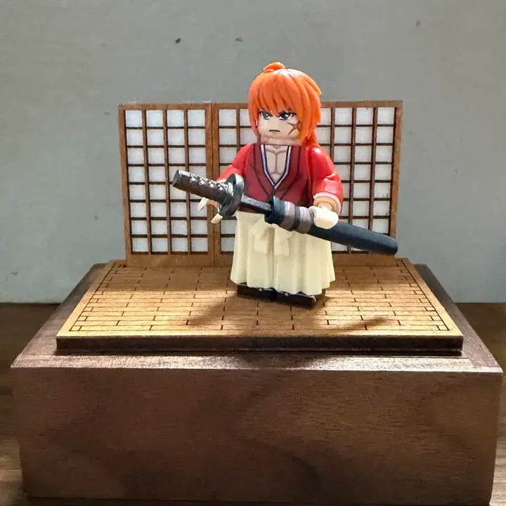 [BUNJANG] 1/64 Scale Miniature Japanese Style Wooden Diorama for Custom LEGO Minifigures / (최종인하)1/64 미니어쳐 커스텀 레고 미니 피규어 전용 목재 일본풍 디오라마