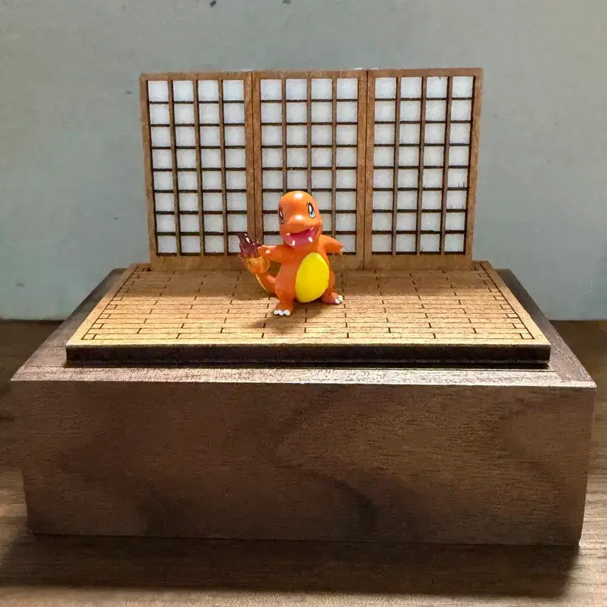 [BUNJANG] 1/64 Scale Miniature Japanese Style Wooden Diorama for Custom LEGO Minifigures / 1/64 미니어쳐 커스텀 레고 미니 피규어 전용 목재 일본풍 디오라마