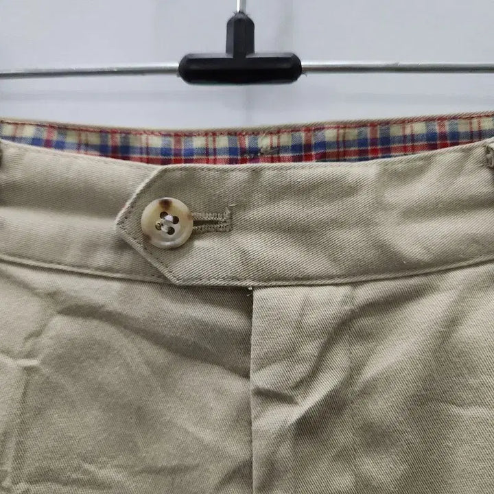 [BUNJANG] Vintage Kitsch Check Lined Beige Shorts / 빈티지 키치체크 안감 베이지 쇼츠