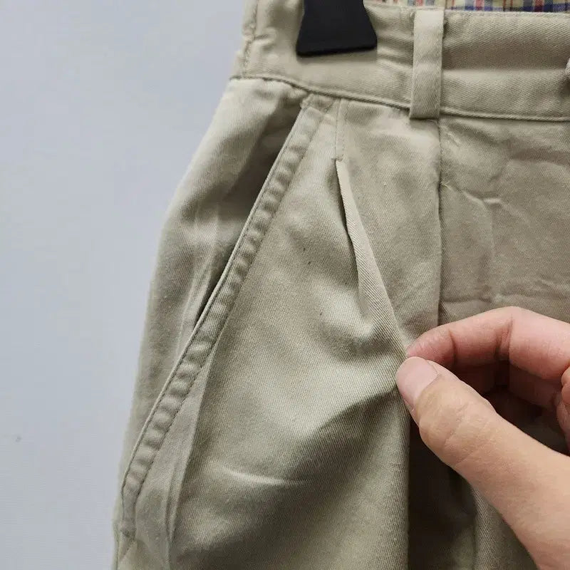 [BUNJANG] Vintage Kitsch Check Lined Beige Shorts / 빈티지 키치체크 안감 베이지 쇼츠