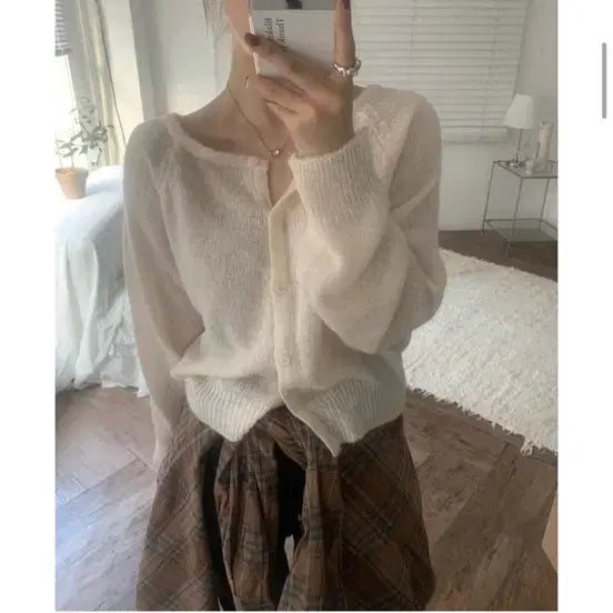 [BUNJANG] Mohair Wool Knit Cardigan / 모헤어 울 니트 가디건