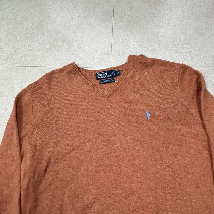 [BUNJANG] Polo Ralph Lauren Lambswool Pony V-Neck Knit Sweater / 폴로 랄프로렌 램스울 포니 브이넥 니트