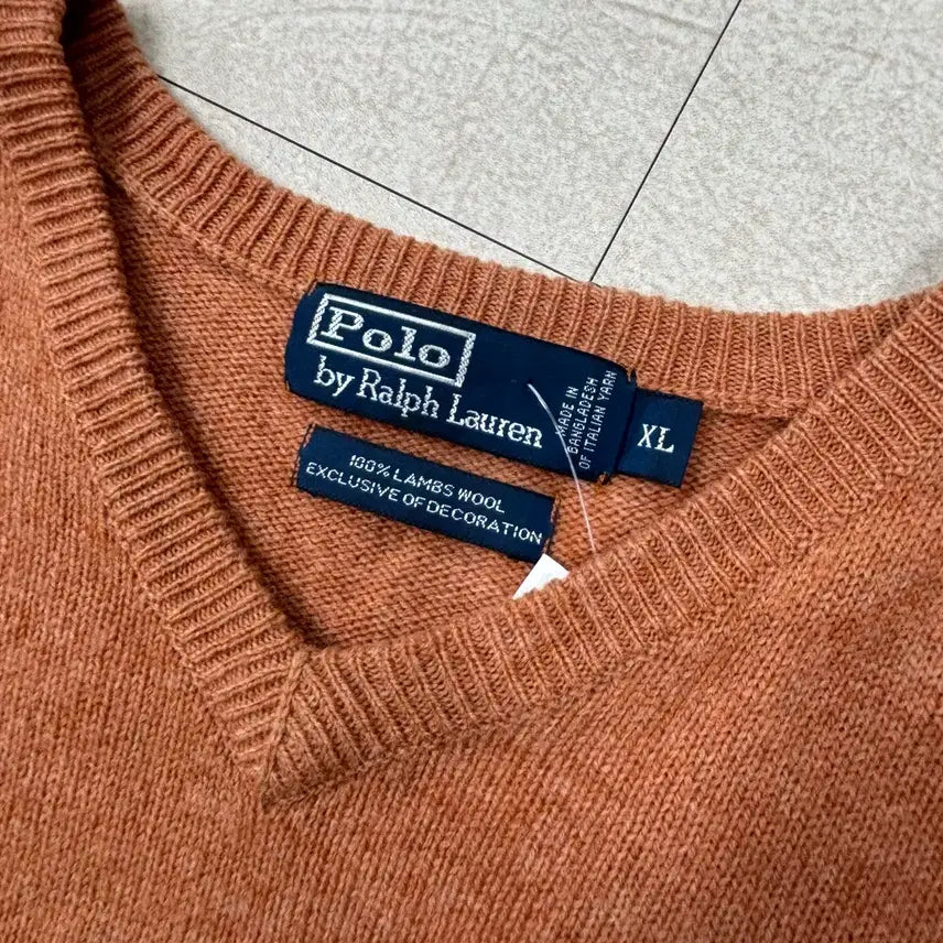 [BUNJANG] Polo Ralph Lauren Lambswool Pony V-Neck Knit Sweater / 폴로 랄프로렌 램스울 포니 브이넥 니트