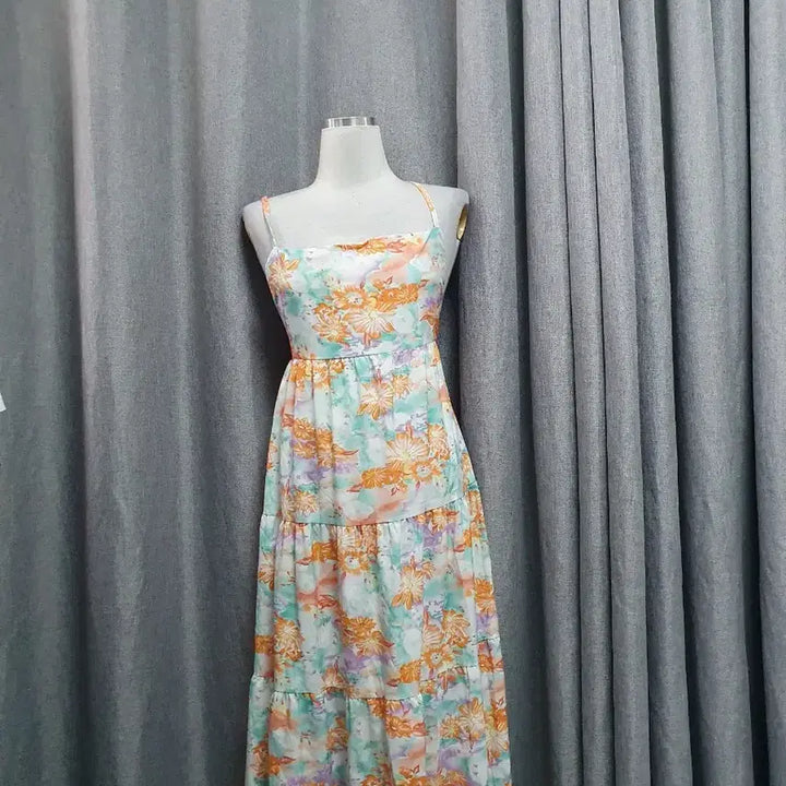 [BUNJANG] Hawaiian Sleeveless Maxi Dress / 하와이안 슬리브리스 맥시원피스