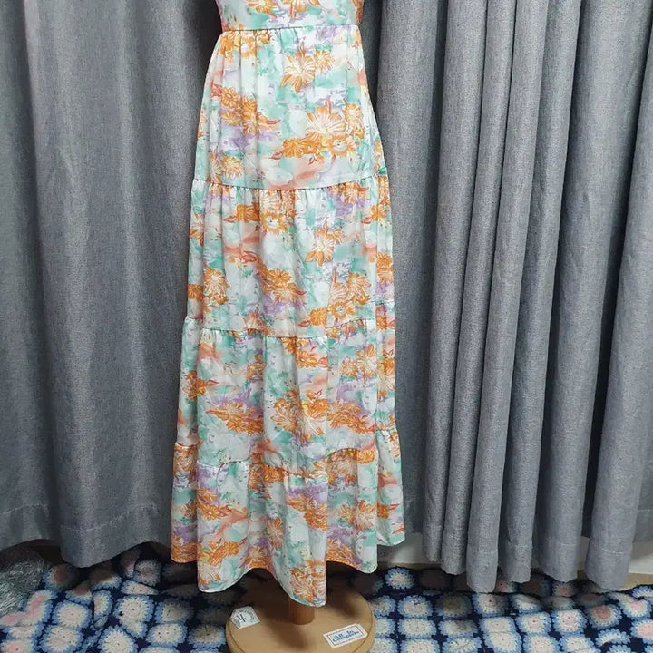 [BUNJANG] Hawaiian Sleeveless Maxi Dress / 하와이안 슬리브리스 맥시원피스