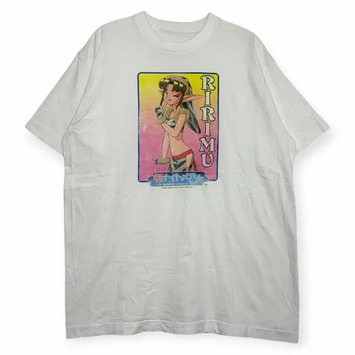 [BUNJANG] 90s Heartbeat Nightmare Ririmu Character T-Shirt / 90s 두근두근 나이트메어 ririmu 캐릭터 반팔 티셔츠
