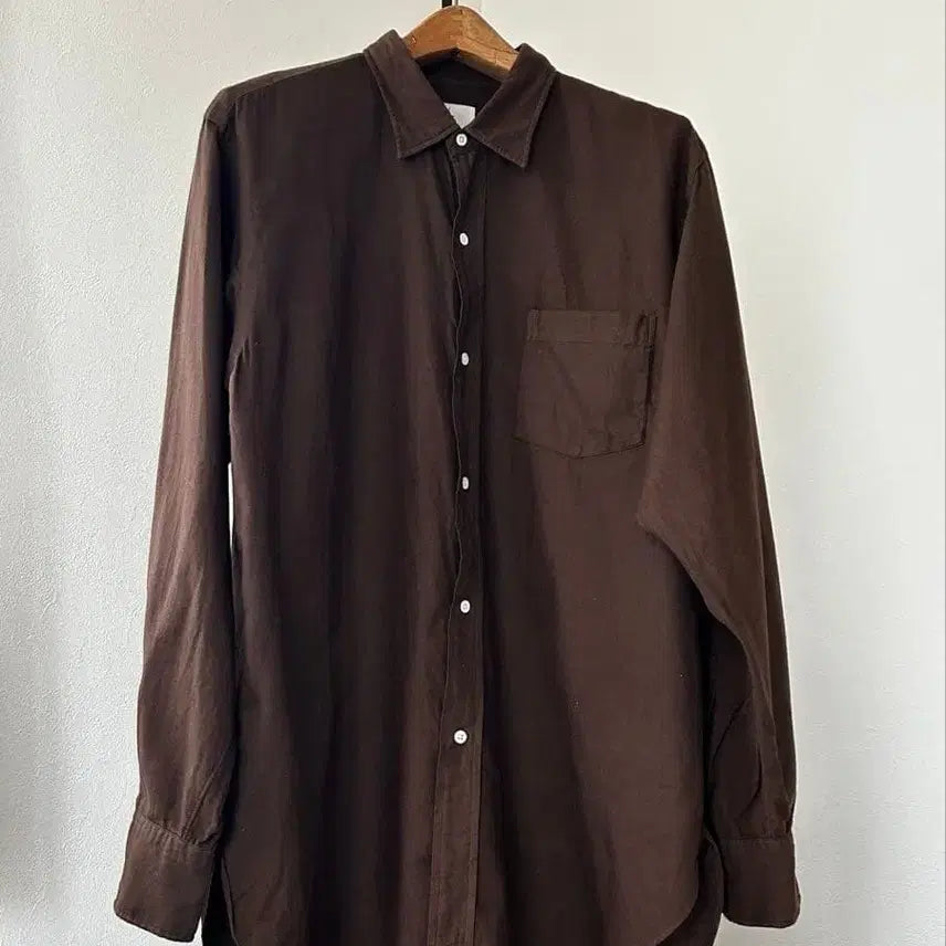 [BUNJANG] Herill Cotton Cashmere Brush Overshirt Brown Size 3 / 헤릴 herill 코튼캐시미어 브러시 오버셔츠