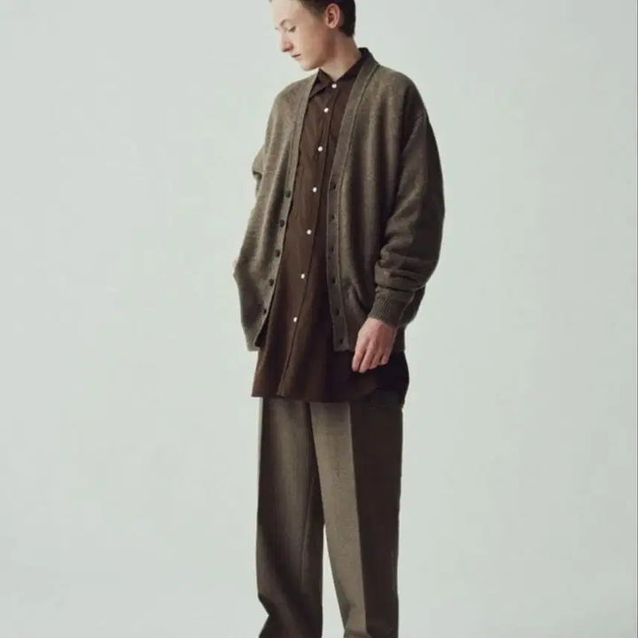 [BUNJANG] Herill Cotton Cashmere Brush Overshirt Brown Size 3 / 헤릴 herill 코튼캐시미어 브러시 오버셔츠