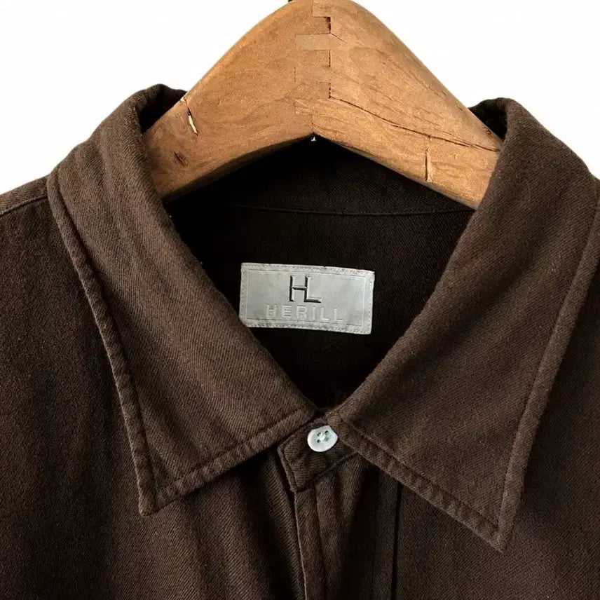 [BUNJANG] Herill Cotton Cashmere Brush Overshirt Brown Size 3 / 헤릴 herill 코튼캐시미어 브러시 오버셔츠