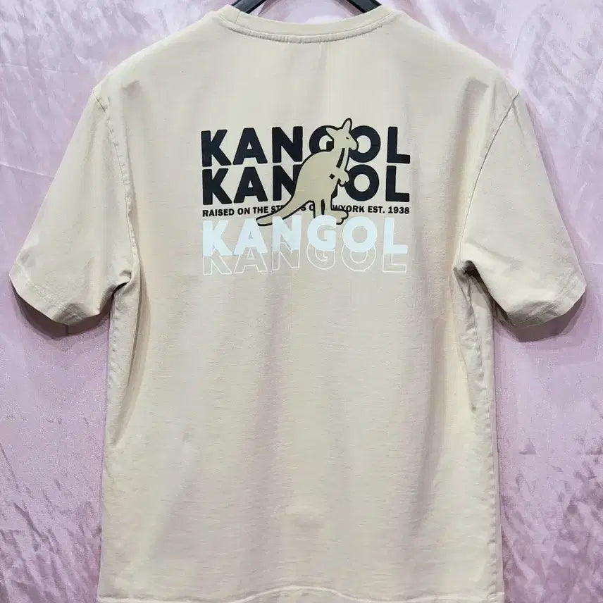 [BUNJANG] Kangol Beige Short-Sleeve T-Shirt Size 100 / 캉골 베이지 반팔 티셔츠 100