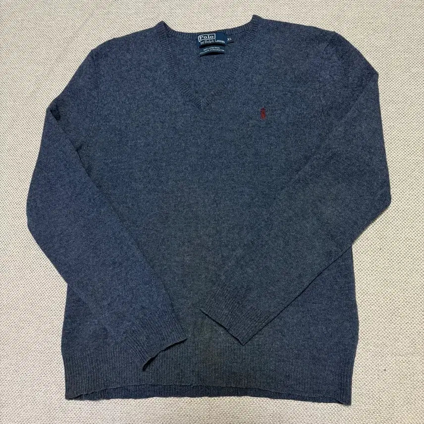 [BUNJANG] Polo Ralph Lauren Lambswool V-Neck Knit Sweater / 폴로 랄프로렌 램스울 브이넥 니트