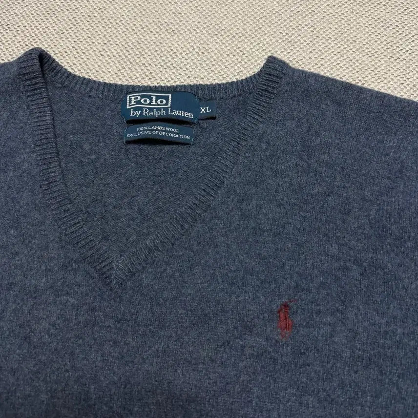 [BUNJANG] Polo Ralph Lauren Lambswool V-Neck Knit Sweater / 폴로 랄프로렌 램스울 브이넥 니트