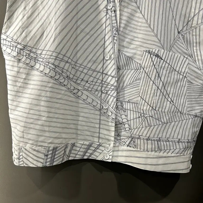 [BUNJANG] Hermès Pattern Sleeveless Blouse / 에르메스 패턴 민소매 블라우스