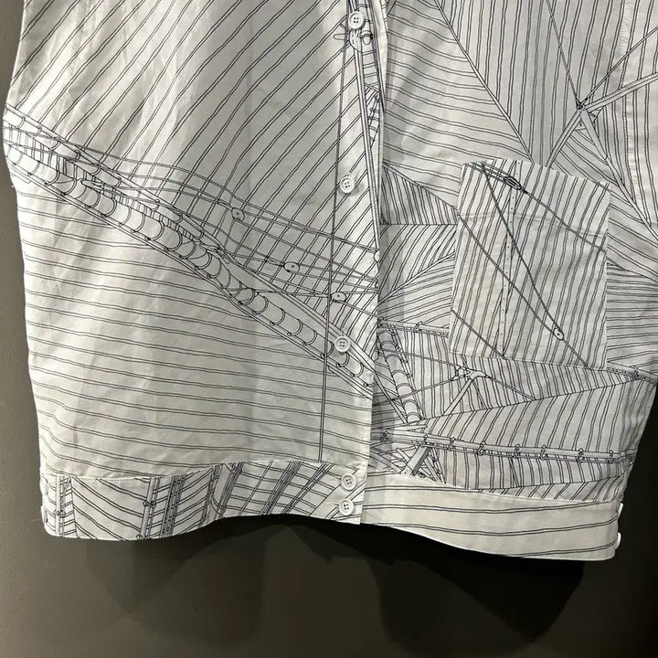 [BUNJANG] Hermès Pattern Sleeveless Blouse / 에르메스 패턴 민소매 블라우스