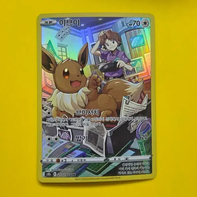 [BUNJANG] Eevee CHR 210/184 S-Class Trading Card / 포켓몬카드 이브이 CHR 210/184 s급