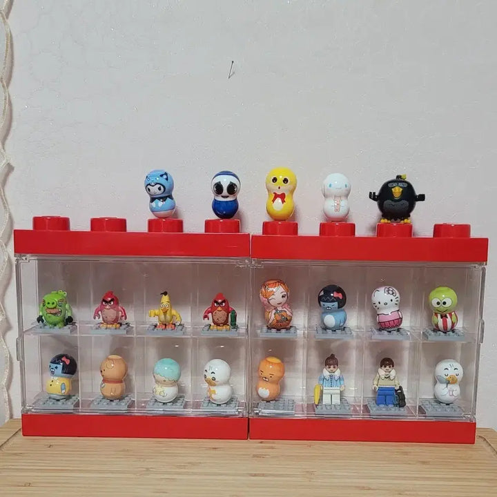 [BUNJANG] LEGO Minifigure Display Case Red (Discontinued) / 레고 미니피규어 디스플레이 케이스 장식장 정품/ 단종됨 / 빨강색