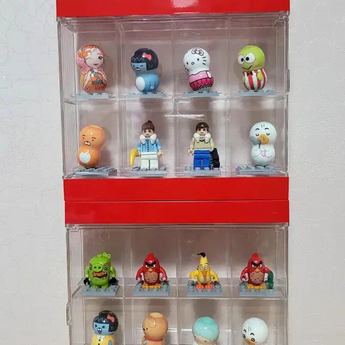[BUNJANG] LEGO Minifigure Display Case Red (Discontinued) / 레고 미니피규어 디스플레이 케이스 장식장 정품/ 단종됨 / 빨강색