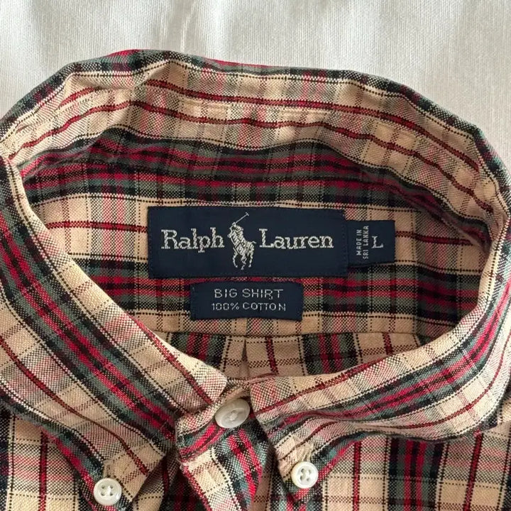 [BUNJANG] Polo Ralph Lauren Big Shirt Check / [L] 폴로 랄프로렌 빅셔츠 체크