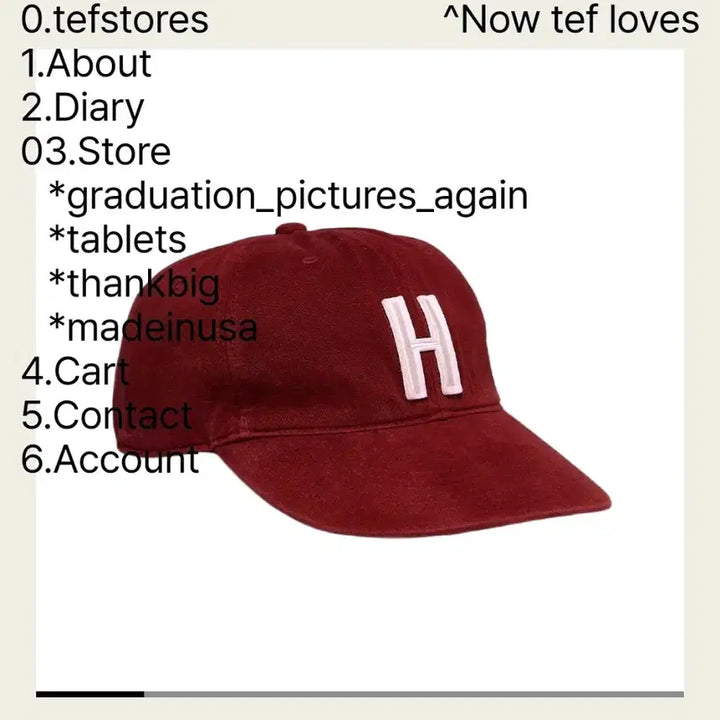 [BUNJANG] Tefstores Cationic Crimson Cotton Hat (Size: L) / 테프스토어즈 C/C레드 (사이즈:L)