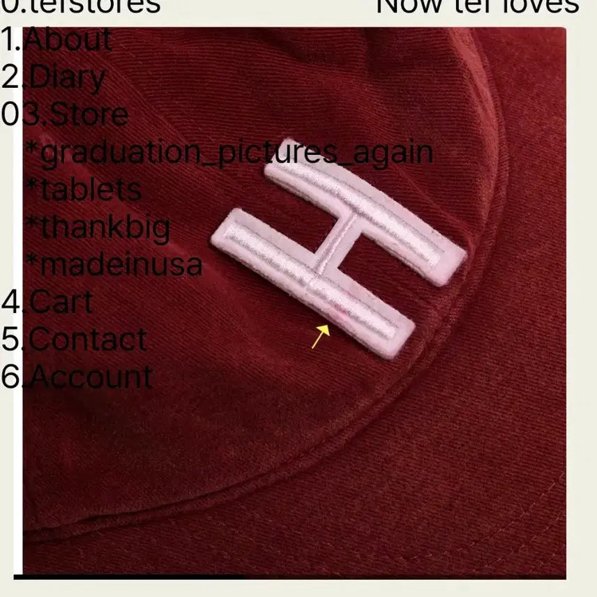 [BUNJANG] Tefstores Cationic Crimson Cotton Hat (Size: L) / 테프스토어즈 C/C레드 (사이즈:L)