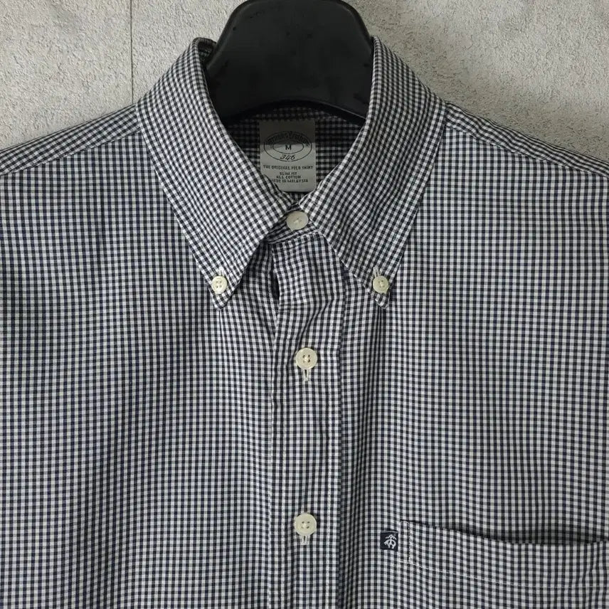 [BUNJANG] Brooks Brothers Slim Fit Check Shirt M / 브룩스브라더스 슬림핏 체크셔츠 M