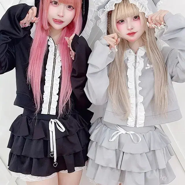 [BUNJANG] MARS PRIMERO Nekomiimi Parka Setup / MARS 마즈 프리메로 네코미미 파카 셋업