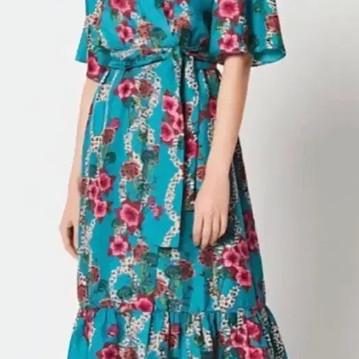 [BUNJANG] Sandro Floral Wrap Dress / 산드로 플라워 랩원피스