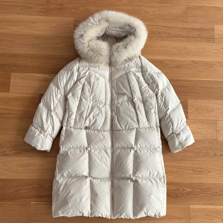 [BUNJANG] Duel Faux Fur Goose Down Long Padding 55 / 듀엘 폭스퍼 구스다운 롱패딩 55